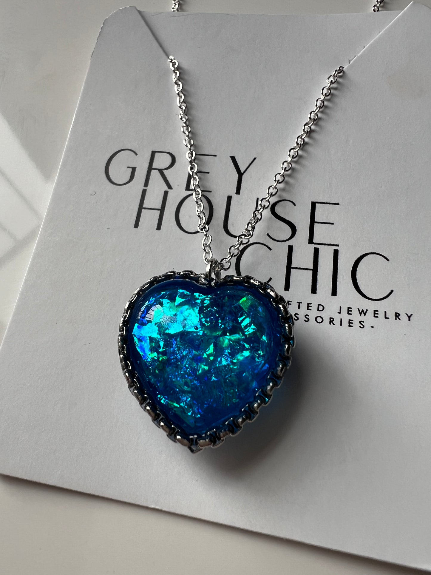 Blue Lagoon Heart Necklace