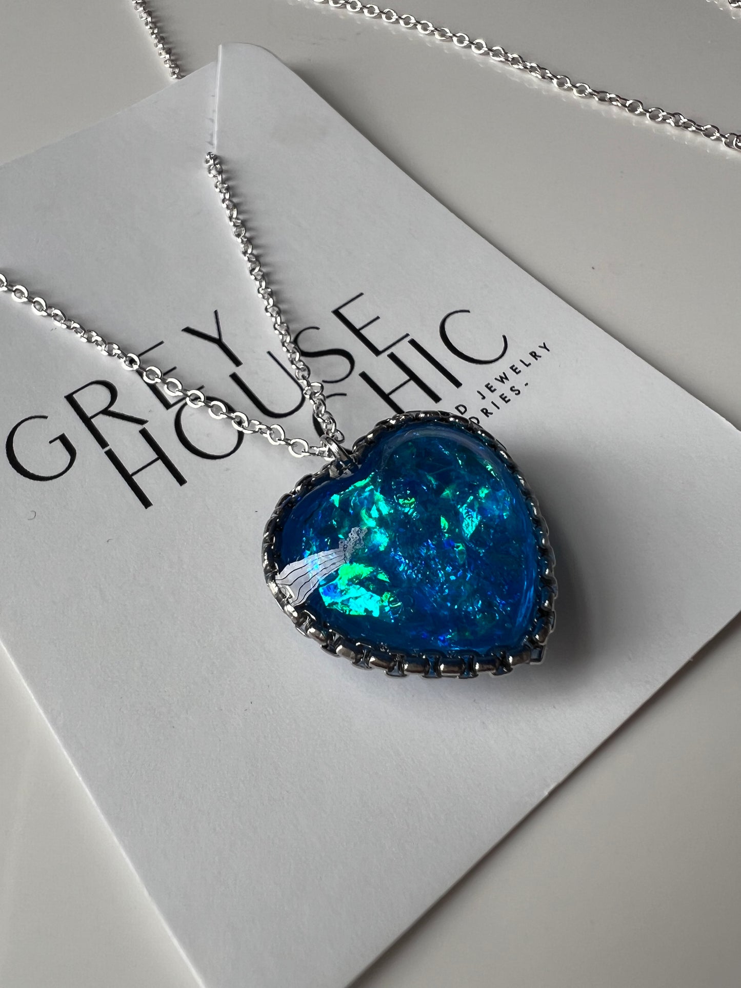 Blue Lagoon Heart Necklace