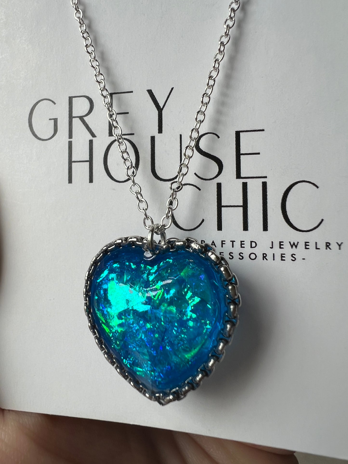 Blue Lagoon Heart Necklace