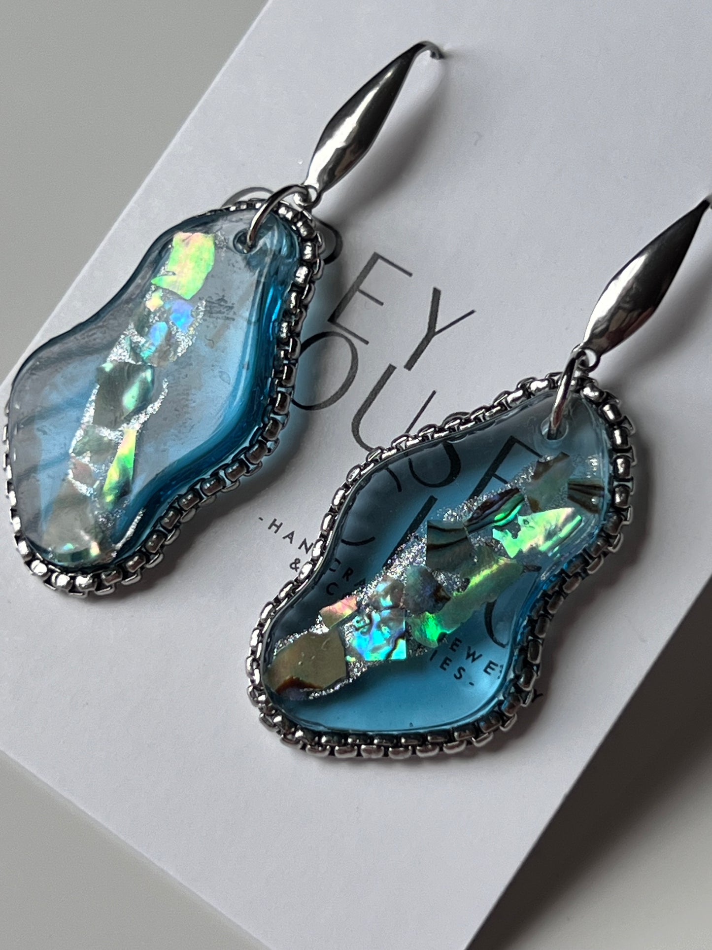 "Aurora" Dangle Earrings- Light Blue