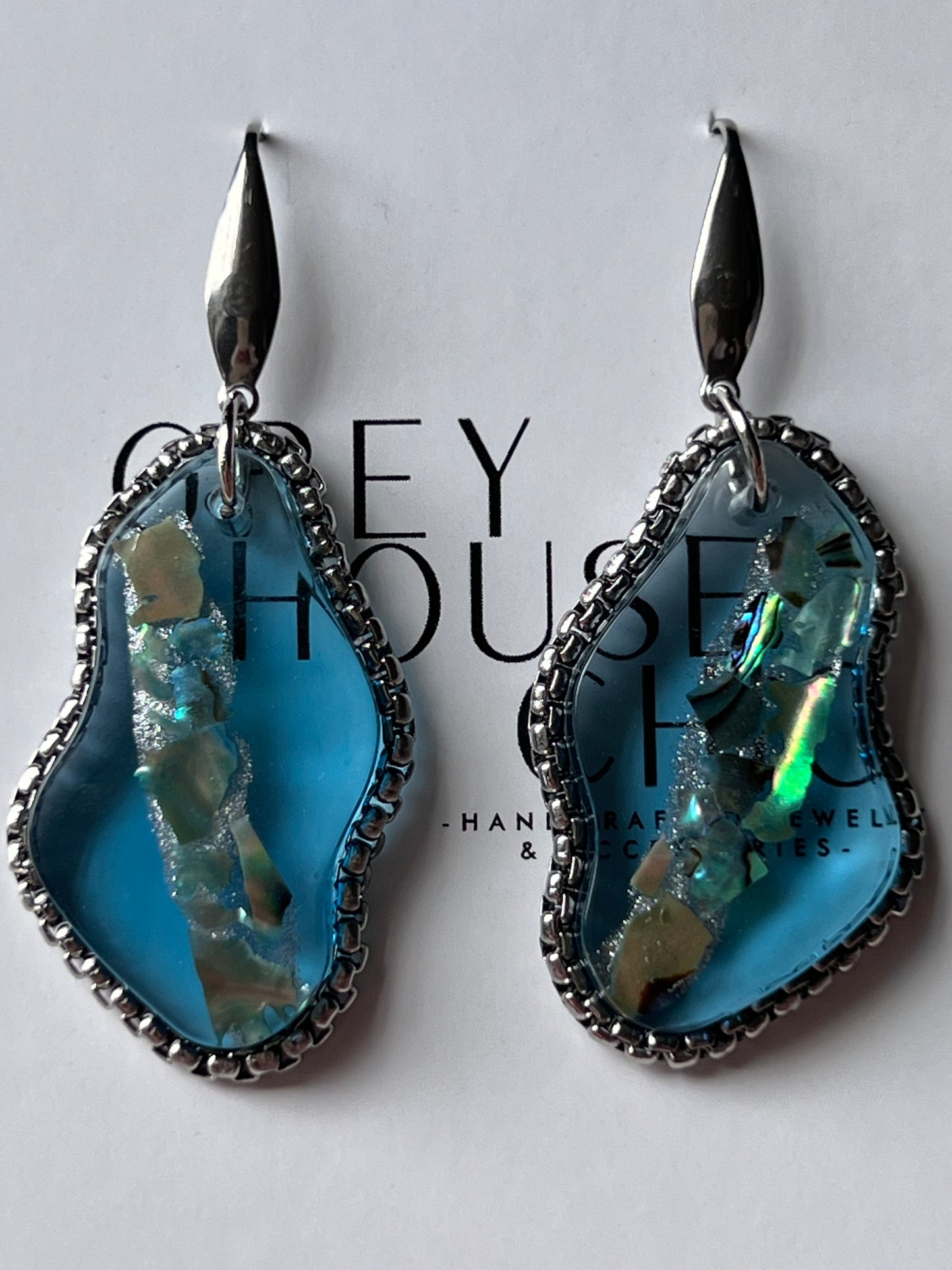 "Aurora" Dangle Earrings- Light Blue