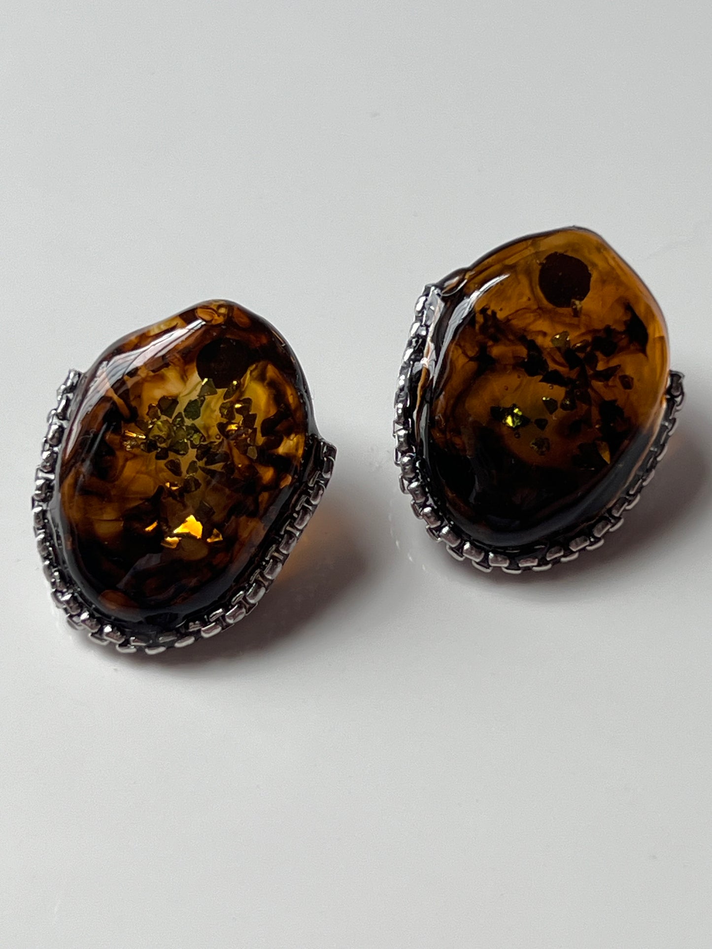 "ChloÉ" Stud Earrings- Amber