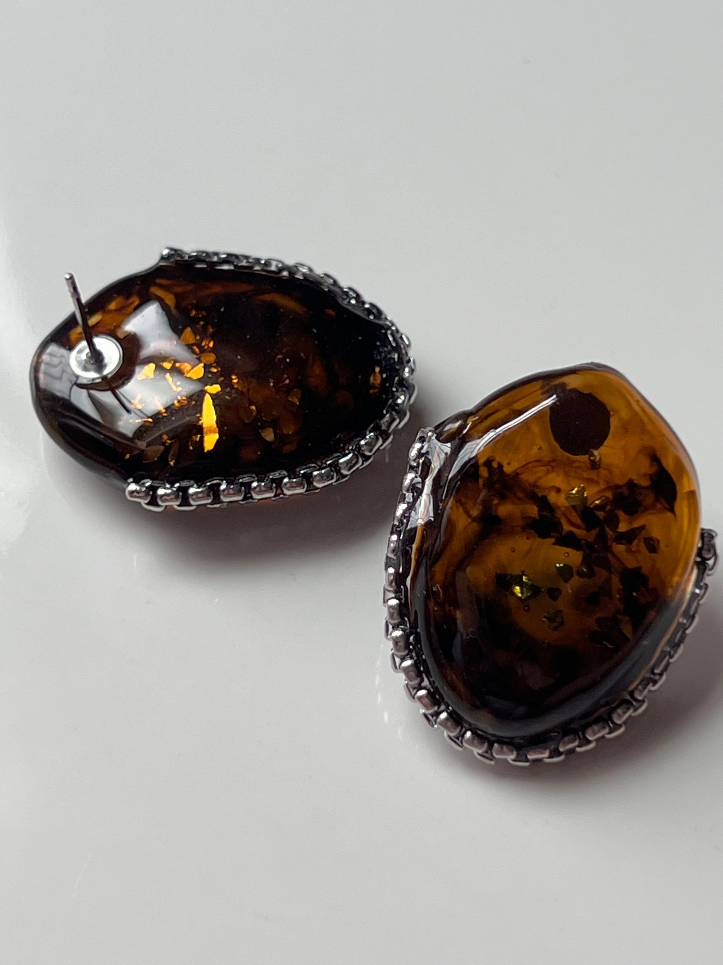 "ChloÉ" Stud Earrings- Amber