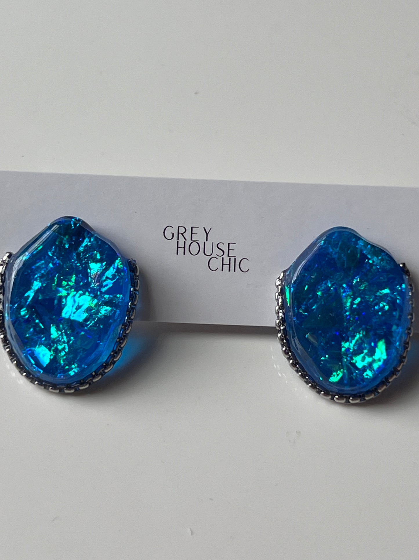 "ChloÉ" Stud earrings - Blue Lagoon