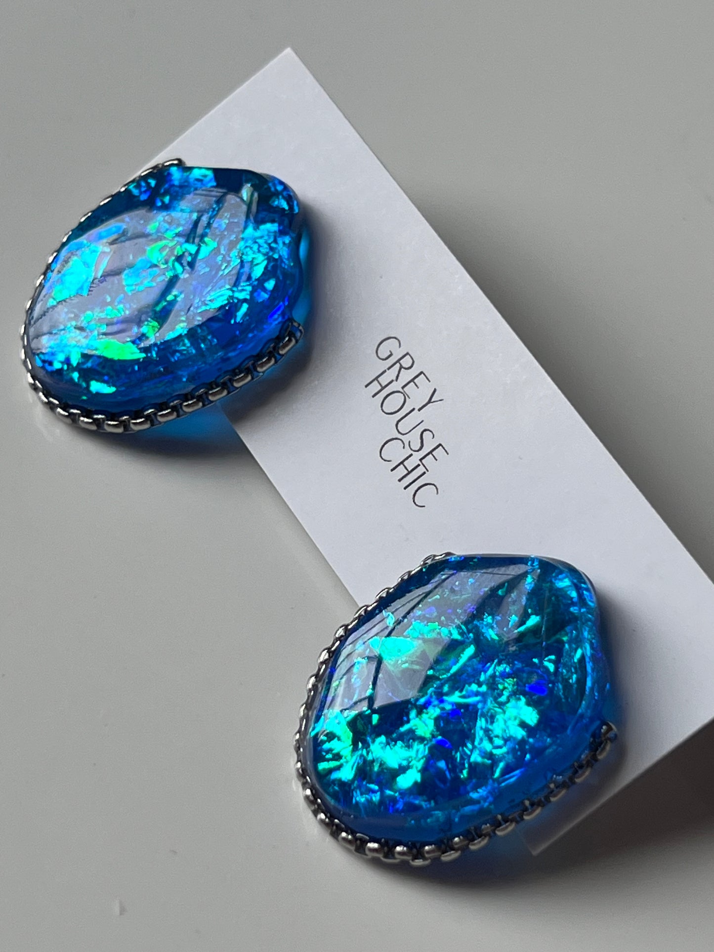 "ChloÉ" Stud earrings - Blue Lagoon