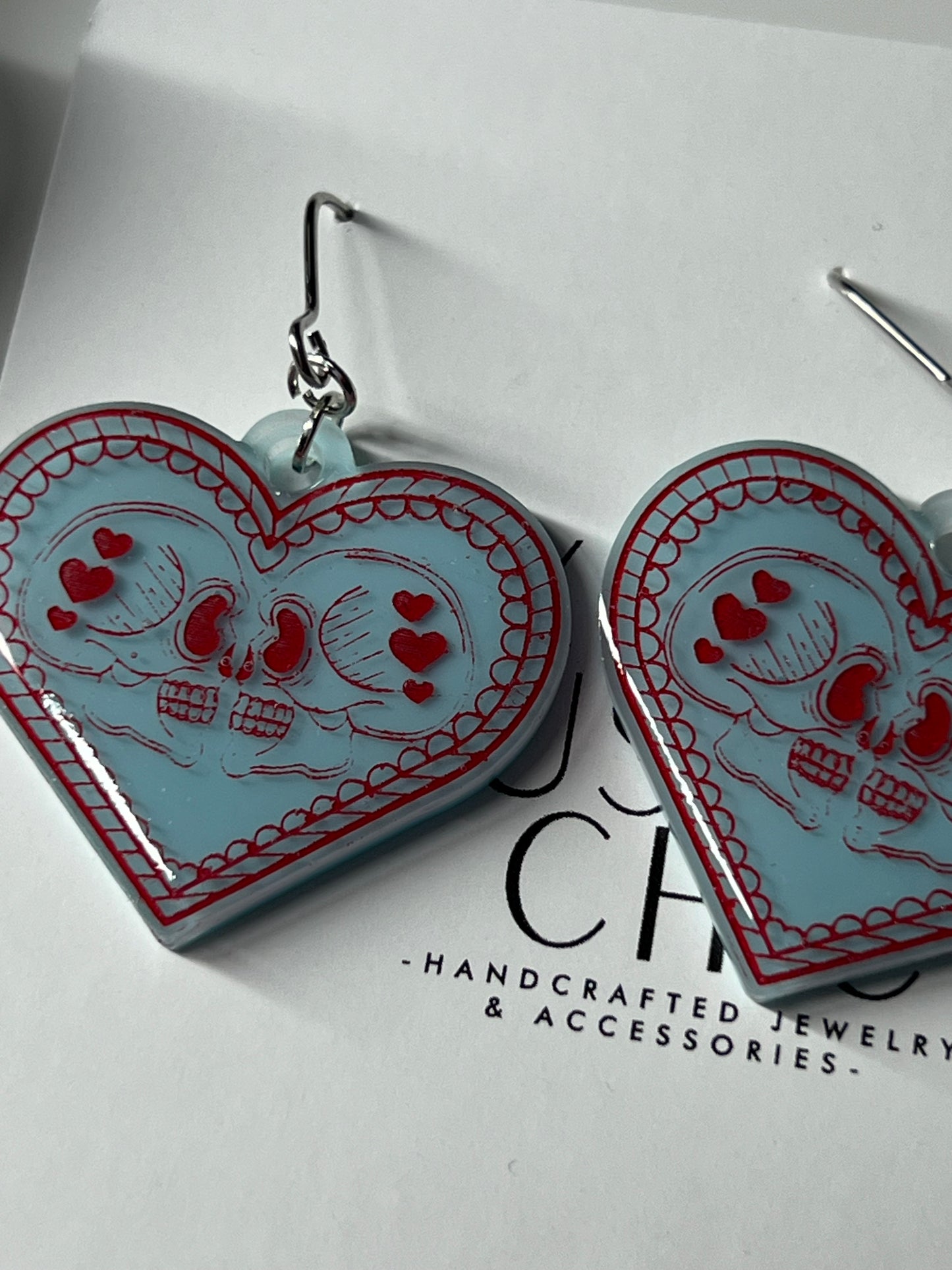 "Eternal Love" Heart Dangle Earrings