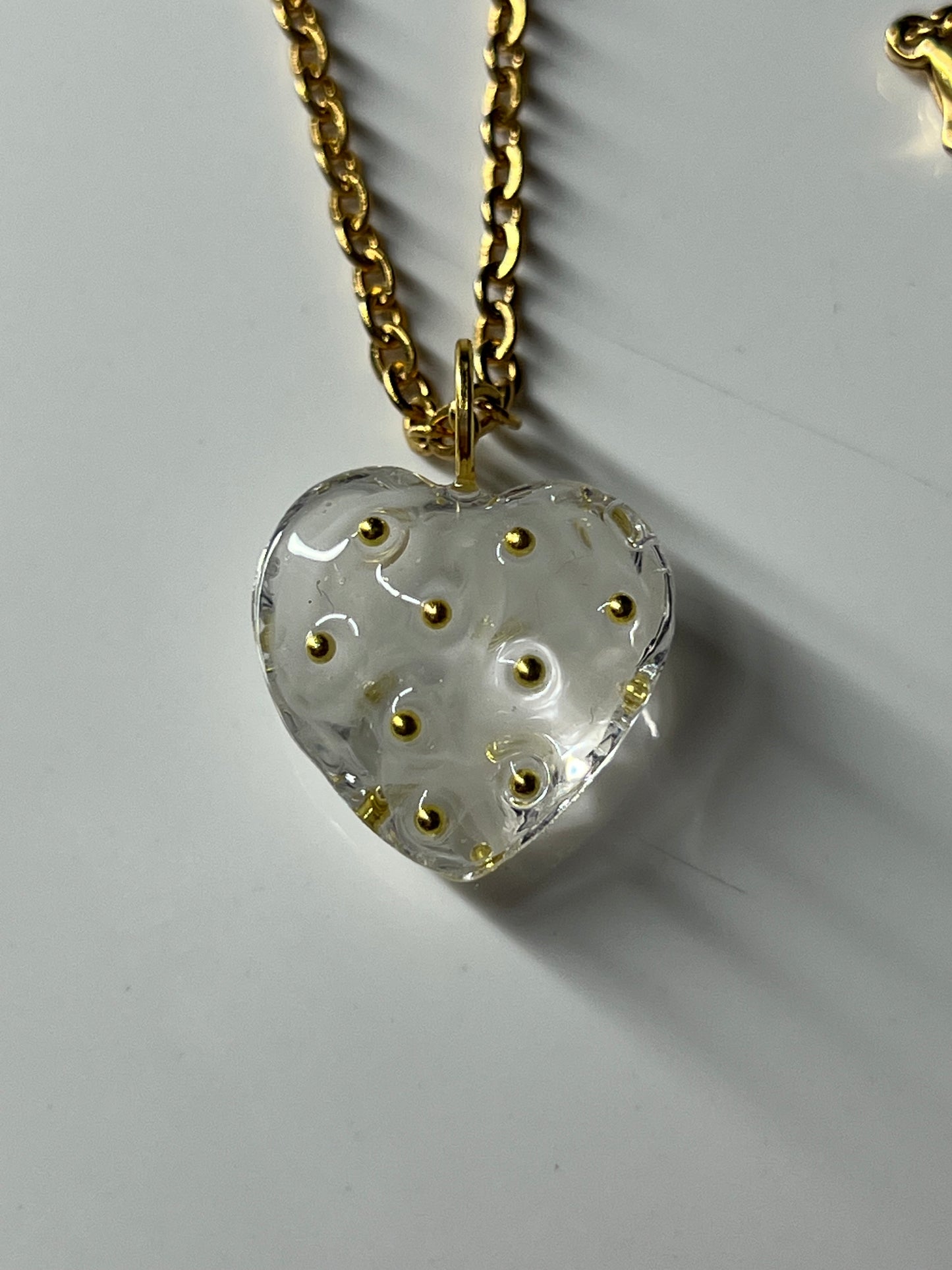 White Ice Heart Necklace