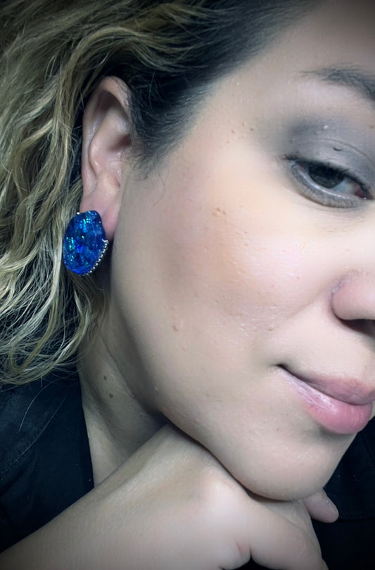 "ChloÉ" Stud earrings - Blue Lagoon