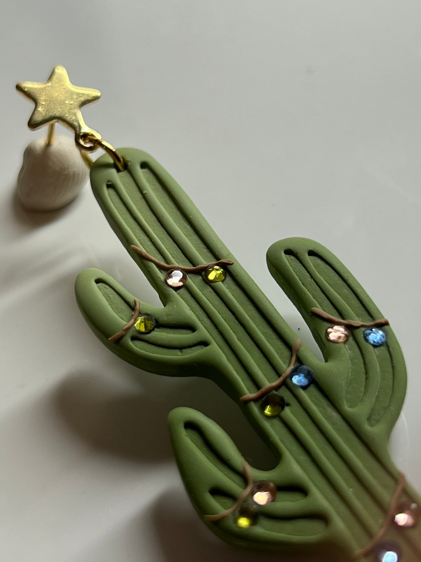 Cactus Christmas tree Earrings